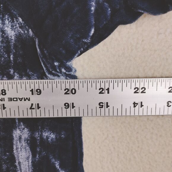 Floreat Anthropologie Dress Medium Blue Crushed Velvet Whimsigoth Dark Romance - Picture 8 of 15